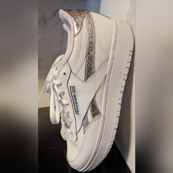 Reebok Club C 85 Double Women's White Sneakers Size 11 Like New MSRP $75 - Picture 2 of 8
